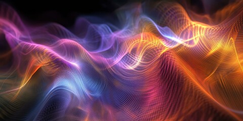 Abstract digital art with glowing waves.