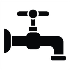 water tap vector icon line template