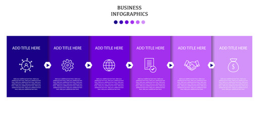 Panel infographic template design, square shape business infographic design