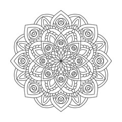 Mandala design for commercial use rose flower design