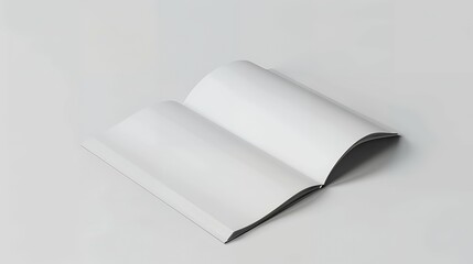 blank closed A4, (A5) brochures with soft shadows isolated on gray background.
