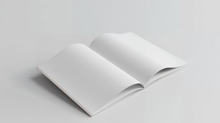 blank closed A4, (A5) brochures with soft shadows isolated on gray background.