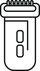 Line drawing of an electric epilator depilator showing hair removal concept
