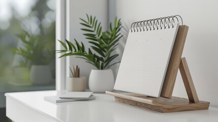 Elegant Desk Calendar Blank Mockup – Perfect for Custom Design, Branding, and Professional Planning