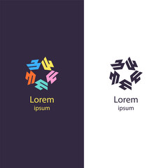 A colorful logo design featuring hands forming a circular shape, symbolizing unity, community, and teamwork. Ideal for NGOs, social organizations, and collaborative projects.