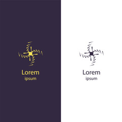 Unique abstract logo featuring sharp, dynamic lines, perfect for branding technology companies, innovative startups, or digital agencies.