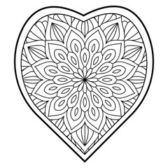 Decorative Ethnic Oriental Style lovely Coloring Book Page