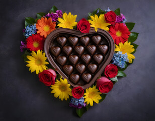 heart shaped chocolate