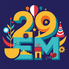 Ankara Turkey - October 29 1923: Translation: 29 october Turkey Republic Day, happy holiday illustration (Turkish: 29 Ekim Cumhuriyet Bayrami Kutlu Olsun)