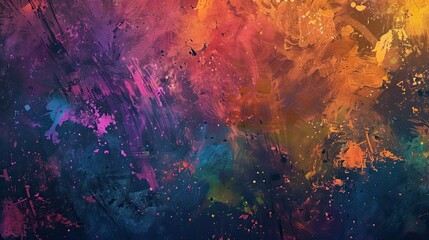Fauvist-themed background featuring intense colors splattered textures and abstract natural patterns