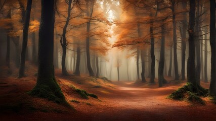 forest with autumn