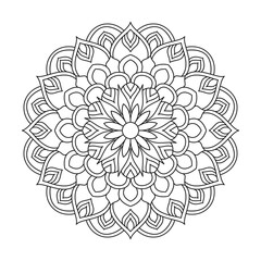 Cute hand drawn mandala coloring pages for kids and adults