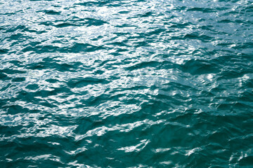 Sea texture. View of ocean waves. Blue water background. Blue ocean water texture background. Surface of the sea.