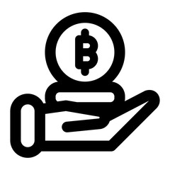 Safe Coin Icon Outline Style