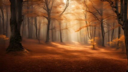 Fototapeta premium forest with autumn