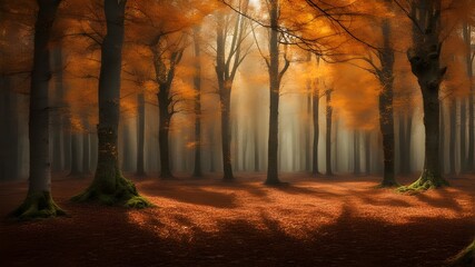 Fototapeta premium forest with autumn