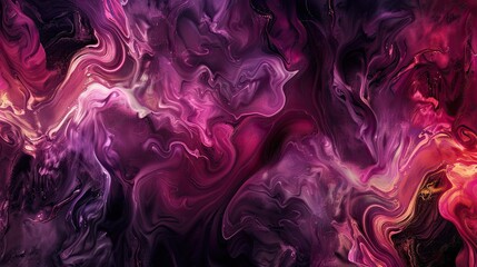 Obraz premium Deep muted colors with liquid effects and glowing highlights background