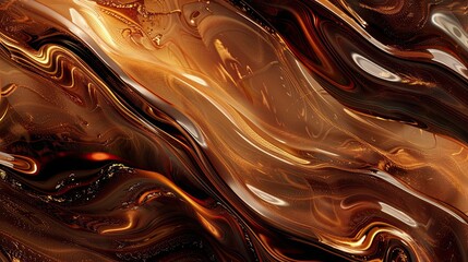 Flowing liquid effects in earthy tones with glowing highlights backdrop