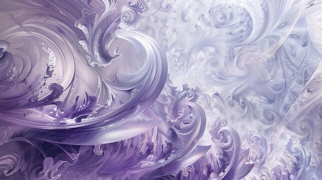 Mannerism background with swirling lavender and silver designs subtle shimmering light