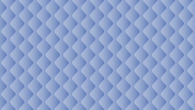 Upholstery quilted background animation. Blue leather texture sofa backdrop. 4K seamless loop animation