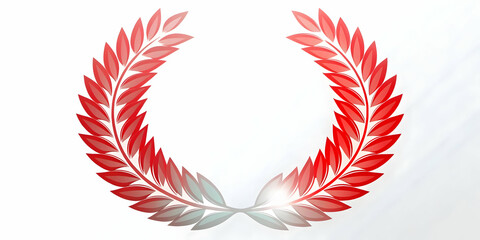 Flat Glossy Holographic Laurel Wreath and Star with Copy Space for Hari Pahlawan Remembrance - Serene Vector Illustration