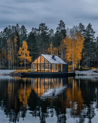 Obraz premium house on the lake