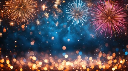 Fototapeta premium Festive Fireworks Display