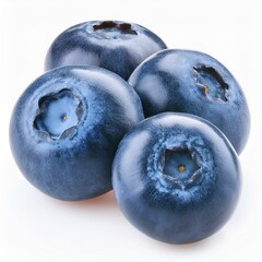  several Blueberries isolated on white background