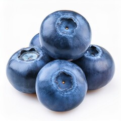 Fototapeta premium several Blueberries isolated on white background