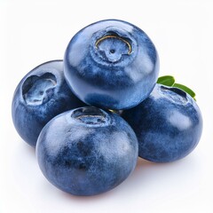 Obraz premium several Blueberries isolated on white background