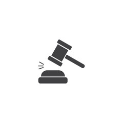 Judge Gavel icon vector illustration template