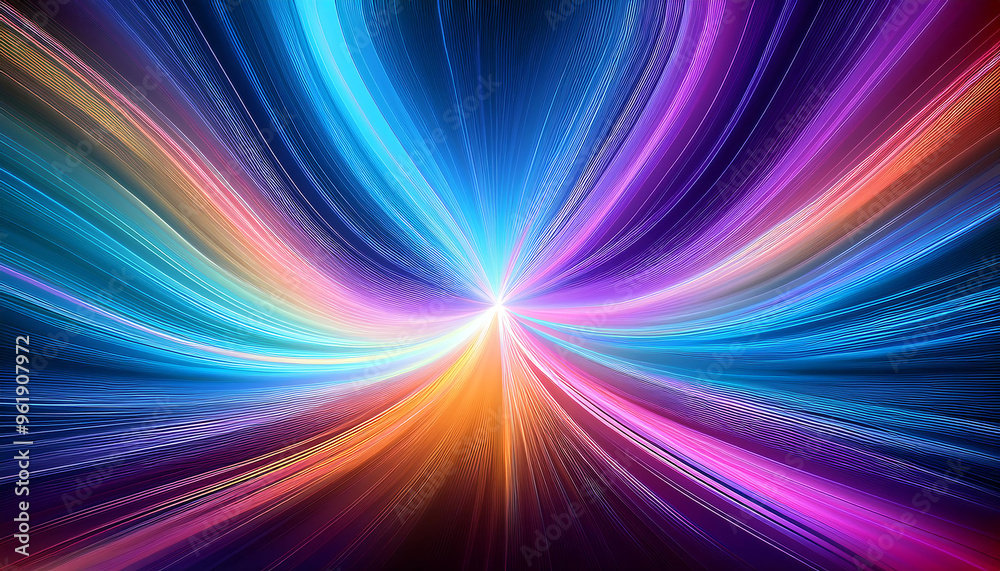 Poster abstract pastel light streaks creating a vibrant gradient design. _1(261)