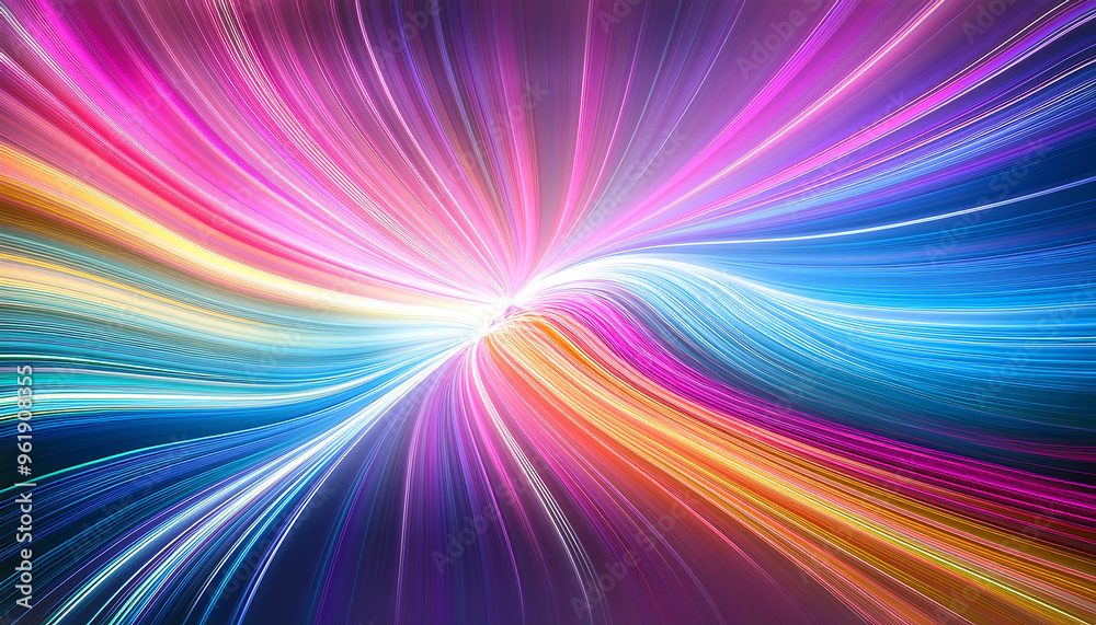 Poster abstract pastel light streaks creating a vibrant gradient design. _1(262)