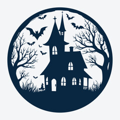 Halloween Witch House Decor SVG Design