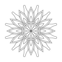 symmetrical patterns in warm colors on a teal background mandala design for coloring book page