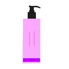 purple and black soap bottle vector with elegant and minimalist design