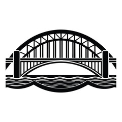 Bridge Modern Silhouette Vector Design Logo