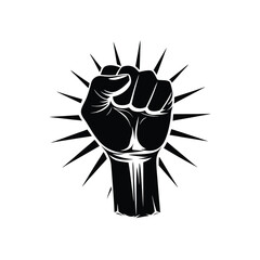 Fist Icon Vector Silhouette Logo Design Symbol