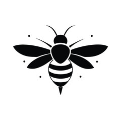 Honey bee Silhouette Icon Vector Design Modern Logo