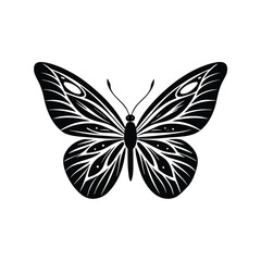 Icon of Butterfly Vector Design Trendy Logo Silhouette