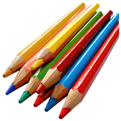 Naklejka premium color pencils isolated on white background