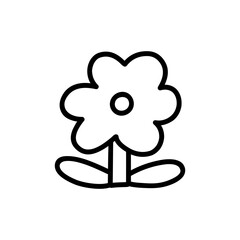 Cute flower isolated on a white background. Vector hand-drawn illustration in doodle style. Perfect for decorations, logo, various designs.