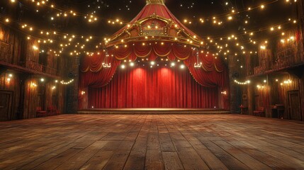 Old-Fashioned Circus Stage