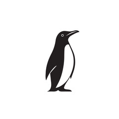 Obraz premium Penguin in cartoon, doodle style . Image for t-shirt, web, mobile apps and ui. Isolated 2d vector illustration in logo, icon, sketch style, Eps 10, black and white. AI Generative