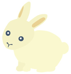 シンプルなうさぎのイラスト ベクター素材