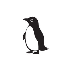 Naklejka premium Penguin in cartoon, doodle style . Image for t-shirt, web, mobile apps and ui. Isolated 2d vector illustration in logo, icon, sketch style, Eps 10, black and white. AI Generative