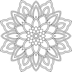 Ability to Relax Brain Experiences Coloring book mandala page
