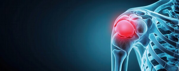 Swollen shoulder joint with visible redness and discomfort, joint injury, swelling