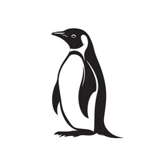 Naklejka premium Penguin in cartoon, doodle style . Image for t-shirt, web, mobile apps and ui. Isolated 2d vector illustration in logo, icon, sketch style, Eps 10, black and white. AI Generative