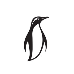 Naklejka premium Penguin in cartoon, doodle style . Image for t-shirt, web, mobile apps and ui. Isolated 2d vector illustration in logo, icon, sketch style, Eps 10, black and white. AI Generative